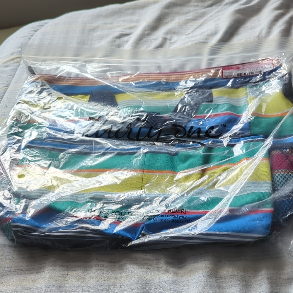 Thirty-One Multicolor Crossbody Organizing Tote In Patio Pop